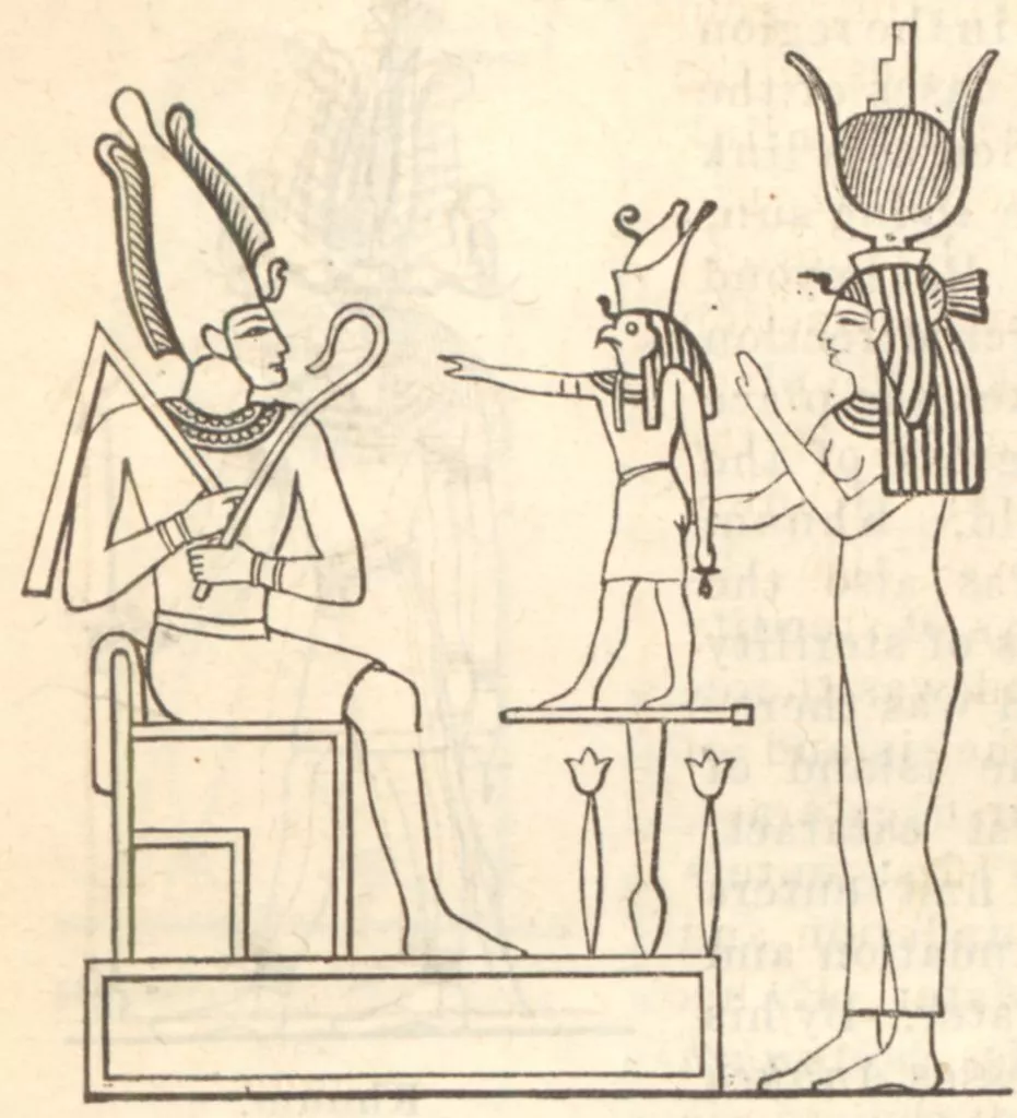 horus , isis and osiris