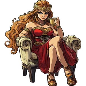 eris drinking tea